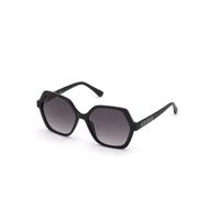 Guess Femme GU7698 01B Lunettes de soleil Injecté Noir Fumée Géométrique Normale Ombré