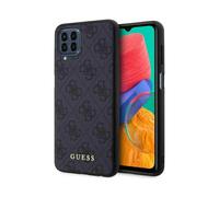 Guess Galaxy M33 5G Housse GUHCSM33G4GFGR, Gris - 4G Métal Or Logo