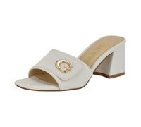 GUESS Sandales à talons Gallai pour femme, Saffiano blanc 141, 40 EU