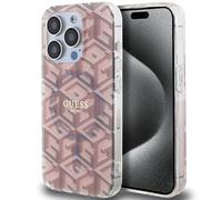 Guess GCube MagSafe Étui pour iPhone 15 Pro Rose