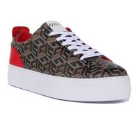 Guess Giaa Baskets à lacets G cube imprimé logo pour femmes en noir (Noir, 39) 39