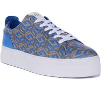 Guess Giaa Femmes G Cube Logo Baskets Décontractées En Bleu Taille EU 36-42