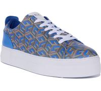 Guess Giaa Femmes G Cube Logo Baskets Décontractées En Bleu Taille UK 3 - 8