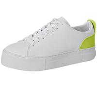 GUESS Giaa5 Chaussures à Lacets pour Femme, White Lime, 37 EU