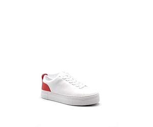 GUESS Giaa5 Chaussures à Lacets pour Femme, White Orange, 36 EU