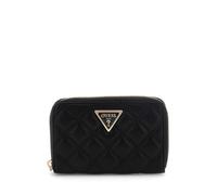 Guess Porte-monnaie Giully II 14.5 cm noir fermeture-éclair rembourré diamant logo triangulaire