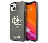 Guess Glitter 4G Big Logo - Coque pour iPhone 13 mini (Noir)