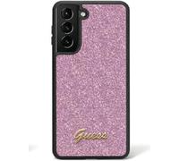 Guess Glitter Flakes Metal Logo Case - Housse pour Samsung Galaxy S24 Ultra (violet)