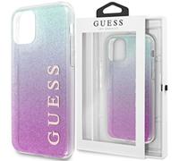 Guess Coque iPhone 11 Pro Glitter Gradient - Rose/Bleu