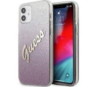 Guess Glitter Gradient Script - Coque pour iPhone 12 mini (rose)