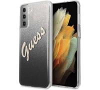 Guess Glitter Gradient Script - Étui pour Samsung Galaxy S21+ (noir)