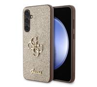 Guess Glitter Script Big 4G - Coque Samsung Galaxy S23 FE (Or)