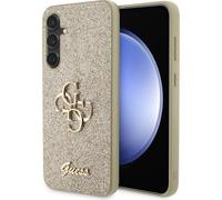 Guess Glitter Script Big 4G - Étui pour Samsung Galaxy S23 FE (or)