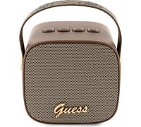 Guess Głośnik Bluetooth Guwsb2P4Smwspeaker Mini Brązowy/Bown 4G Leather Script Logo With Strap