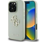 Guess Grainé Grand Logo 4G Petit Logo Classique Apple iPhone 16 Pro Max vert