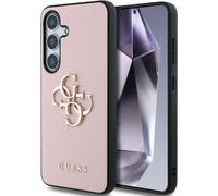 Guess Grainé Grand Logo 4G Petit Logo Classique Samsung Galaxy S25 rosa