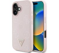 Guess Grainé Hot Stamp Peony Triangle Logo MagSafe Apple iPhone 16 rose
