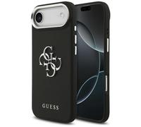 Guess Grained Big 4G Classic Logo Case pour iPhone Air noir