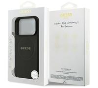 Guess Grained Ring Case with MagSafe for iPhone 17 Pro Max 6.9"" Black - GUHMP17XPGHSMMK