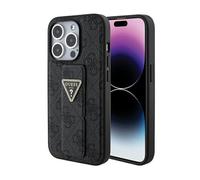 Guess Grip Stand 4G Triangle Strass Logo - Coque iPhone 15 Pro Max (noir)