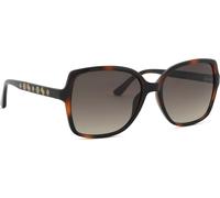 Guess Lunettes de soleil 00100 Femme Carrées Havane foncé 52F Verres marron dégradé Calibre 55