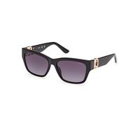 Guess Femme GU00105 01B Lunettes de soleil Injecté Noir Gris Carré Normale Ombré