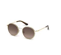 Guess Femme GU7556 32F Lunettes de soleil Métal Or Marron Ronde Normale Ombré