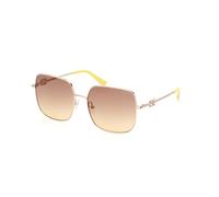 Guess Femme GU7906-H 32F Lunettes de soleil Métal Or Marron Carré Normale Ombré