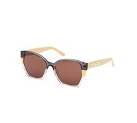 Guess Femme Guess GU7912 41E Lunettes de soleil Injecté Jaune Marron Papillon Normale