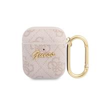 Guess GUA24GSMP Coque pour AirPods Rose 4G Script Metal Collection