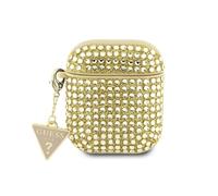 Guess Gua2Hdgtpd Etui pour Airpods 1/2 - Or Rhinestone Triangle Magic
