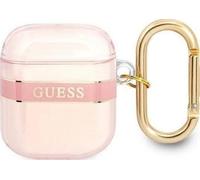 Guess GUA2HHTSP Coque AirPods rose, ?tui pour ?couteurs + casque, Pink