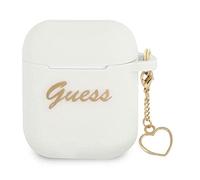 Guess GUA2LSCHSH Coque en Silicone pour AirPods Collection Blanc