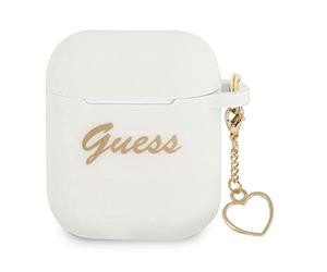 Guess GUA2LSCHSH Coque en Silicone pour AirPods Collection Blanc