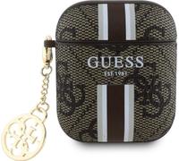 Guess Gua2P4Rpsw Airpods 1/2 Cover Brown/Brown 4G Printed Stripes Charm