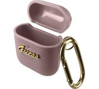 Guess GUA2SASMP Étui Saffiano Script Metal Collection pour AirPods, rose