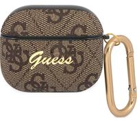 Guess GUA34GSMW Housse AirPods 3 marron/marron 4G Script Metal Collection Housse de protection