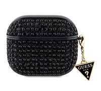 Guess GUA3HDGTPK Coque pour AirPods 3 Noir Strass Triangle Charm