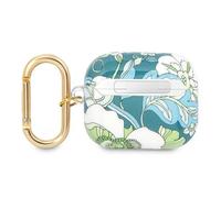 Guess GUA3HHFLN Coque AirPods 3 zielony/green Collection Strap Fleur, ?tui pour ?couteurs + casque, Vert