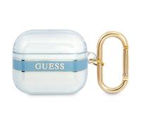 Guess GUA3HHTSB Coque AirPods 3 bleue, ?tui pour ?couteurs + casque, Bleu