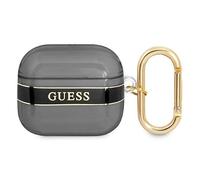 Guess GUA3HHTSK Étui de Protection pour AirPods 3 Noir/Black Strap Collection