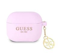 Guess AirPods 3 Coque 4G Charms Silicone Violet