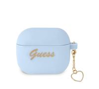 Guess GUA3LSCHSB Coque en Silicone pour AirPods 3 Bleu