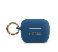 Guess GUACAPSILGLBL Housse silicone AirPods Pro paillettes bleu