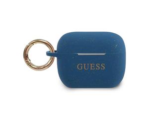 Guess GUACAPSILGLBL Housse silicone AirPods Pro paillettes bleu