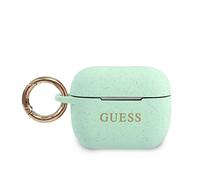 Guess GUACAPSILGLGN Coque en Silicone pour AirPods Pro Vert pailleté