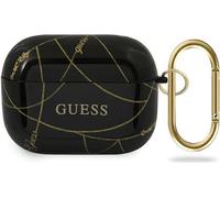 Guess Guacaptpuchbk Airpods Pro Cover Black/Black Gold Chain Collection