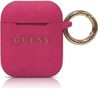 Guess Guaccsilglfu Airpods 1/2 Cover Fuchsia/Fuchsia Silicone Glitter
