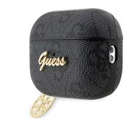 Guess GUAP2G4GSMK Coque AirPods Pro 2 Noir/Noir 4G Charm Collection, Étui pour Écouteurs + casque, Noir