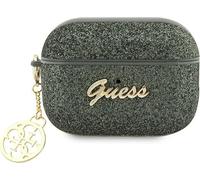 Guess Guap2Glgsha Case For Airpods Pro 2 Cover Green/Khaki Glitter Flake 4G Charm